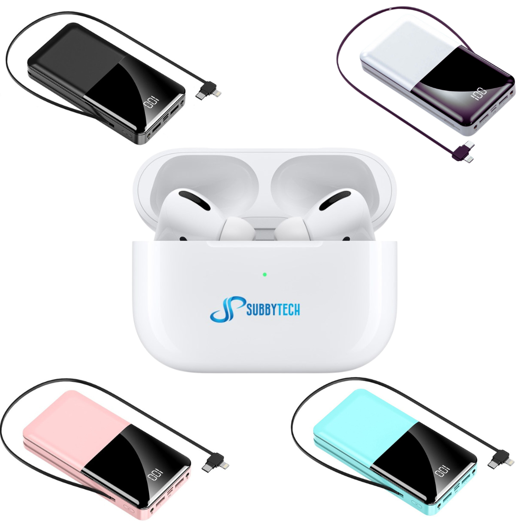 Earphones and 20k Power Bank bundle deal